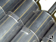 Screw caps on pipes Screw caps on pipes